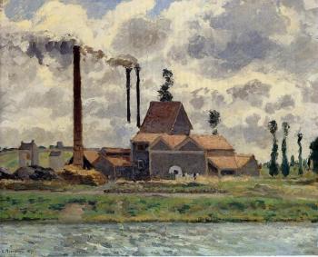 卡米耶 畢沙羅 Factory at Pontoise 卡米耶 畢沙羅 Factory at Pontoise